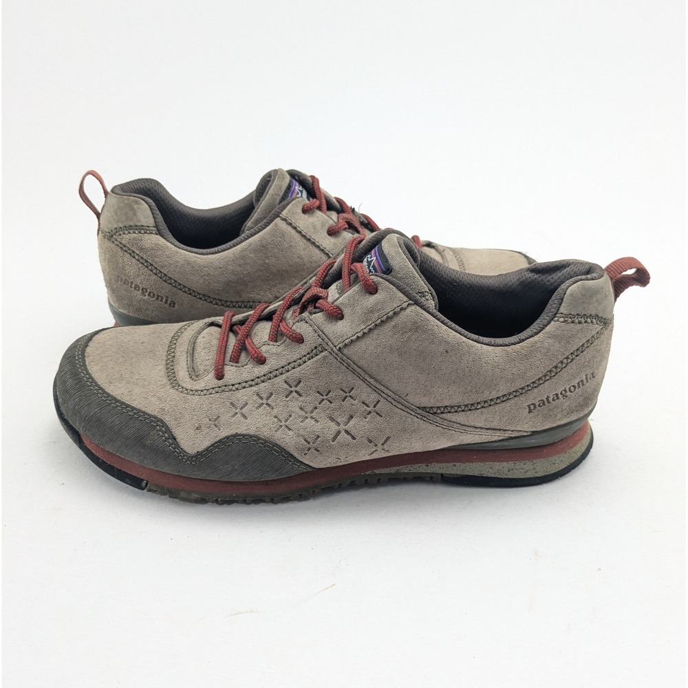 Womens Patagonia Brindle Brown Leather Lace Up Hiking Shoes T11620 Size 7